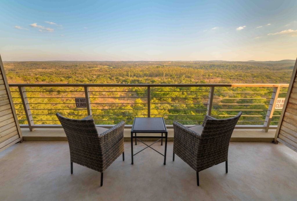 Private terrace with valley views